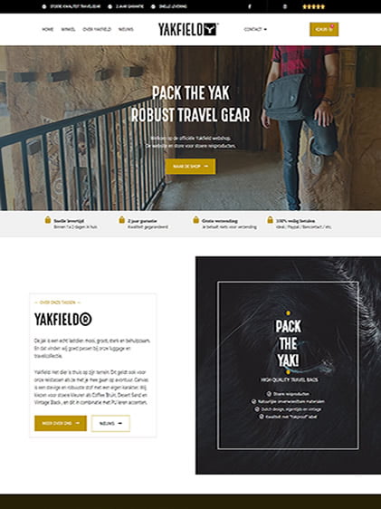 Webshop demo Yakfield